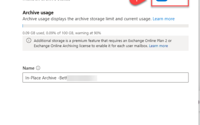 How to enable Archiving in Microsoft 365 exchange online